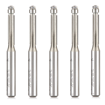 Amana Tool MR0103-5, 5-Pack Miniature 3/16 D Flush Trim with 3/16 D Ball Bearing x 3/4 CH x 1/4 Inch SHK Carbide Tipped Router Bits