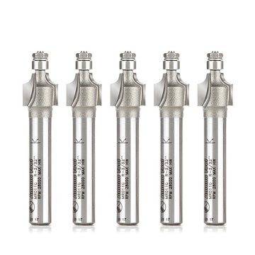 Amana Tool MR0110-5, 5-Pack Miniature 3/32 R Corner Rounding with 3/16 D Ball Bearing x 3/8 D x 3/8 CH x 1/4 Inch SHK Carbide Tipped Router Bits