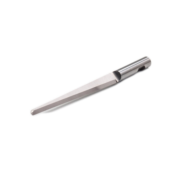 XK3050-ORP, Oscillating Knife Blade for cutting materials, foams and Soft Rubber.  Cut Length 50mm, Shank:  Round Style, Round Point Tip Offset.  Replaces MultiCam K13, AXYZ BT572050, ECOCAM E85, Summa 500-9835