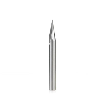 Amana 40784 Solid Carbide Carving Liner 22 Degree Long Single Flue Router Bit