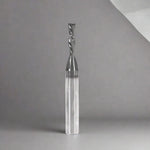 Amana Tool 46200-DLC Solid Carbide Spiral Plunge - 1/8 Dia x 1/2 x 1/4 Inch Shank x 2 Inch Long Down-Cut - CNC Router Store