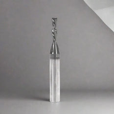 Amana Tool 46200-DLC Solid Carbide Spiral Plunge - 1/8 Dia x 1/2 x 1/4 Inch Shank x 2 Inch Long Down-Cut - CNC Router Store