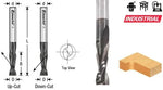 Amana Tool 46200-DLC Solid Carbide Spiral Plunge - 1/8 Dia x 1/2 x 1/4 Inch Shank x 2 Inch Long Down-Cut - CNC Router Store