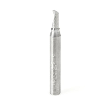 Amana Tool 51477 - 3/16" Single Flute Solid Carbide Spiral Router Bit, Mirror Finish for Aluminum & Plastics