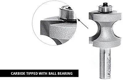 Amana Tool - 51565 Carbide Tipped Bullnose 1/16 Radius x 5/8 Dia x 1/2 x 1/4" Shank - CNC Router Store