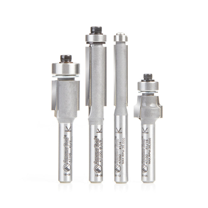 Amana Tool AMS-105 4Pc Flush Trim Pack 1/4 Shank - CNC Router Store