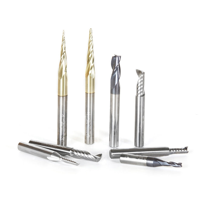 Amana Tool AMS-135 8Pc CNC Collection 1/4 Shk Set - CNC Router Store