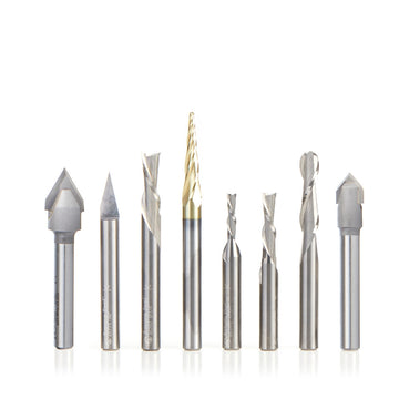 Amana Tool AMS-289 8Pc General Purpose CNC 1/4″Sk