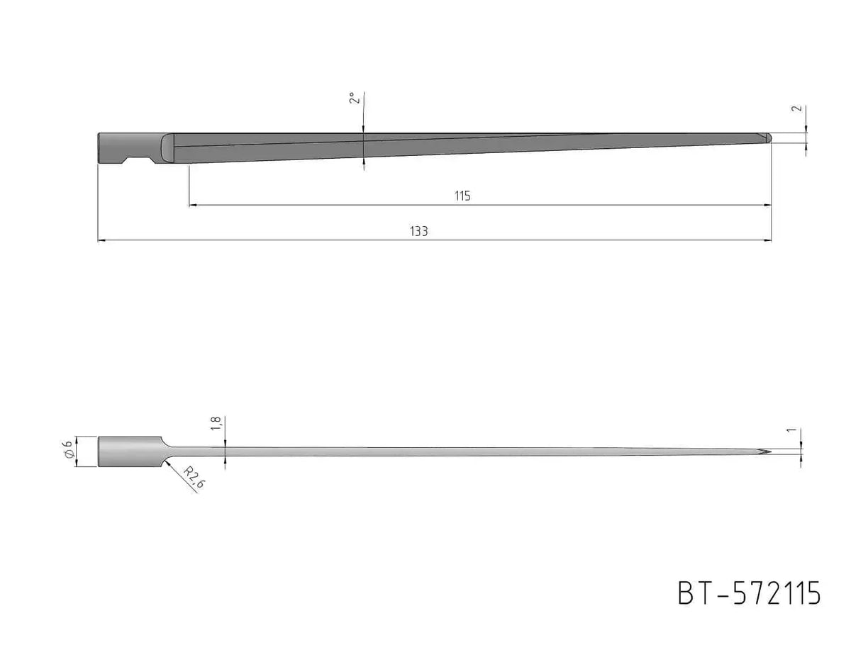 BFT Knife Blade BT-572115 – MultiCam & AXYZ Compatible | CNC Router Store