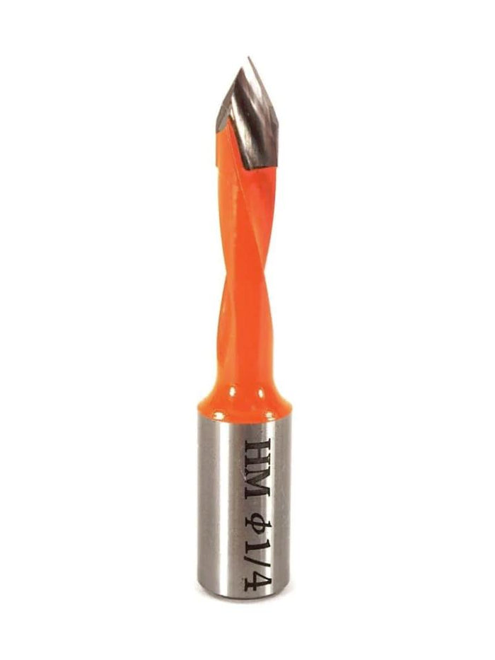 Whiteside DT25057LH Left Hand V-Point Dowel Drill - 1/4" CD - official product photo