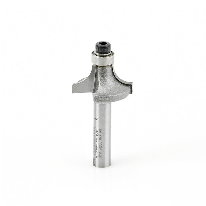 Amana Tool M12RW64 Carbide Tipped Miniature Corner Round 1/4 R x 13/16 D x 3/8 CH x 1/4 Inch SHK Router Bit