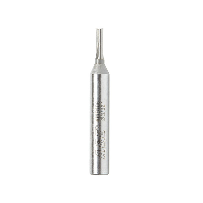 Amana Tool A.G.E.® MD106 2-Flute Router Bit - 3/32″ Dia, 1/4″ Shank