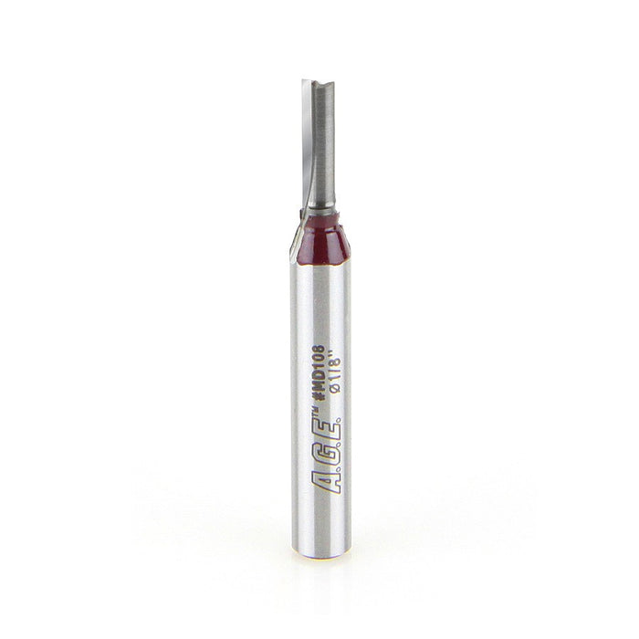 Amana Tool A.G.E.® MD108 2-Flute Router Bit - 1/8″ Dia, 1/4″ Shank