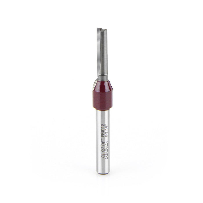 Amana Tool A.G.E.® MD110 2-Flute Router Bit - 3/16″ Dia, 1/4″ Shank