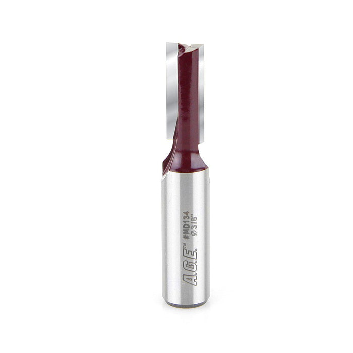 Amana Tool A.G.E.® MD134 2-Flute Router Bit - 3/8″ Dia, 1/2″ Shank
