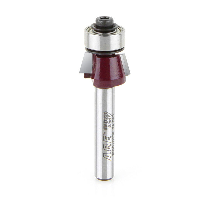 Amana Tool A.G.E.® MD220 Bevel Router Bit - 15°, 1/4″ Shank