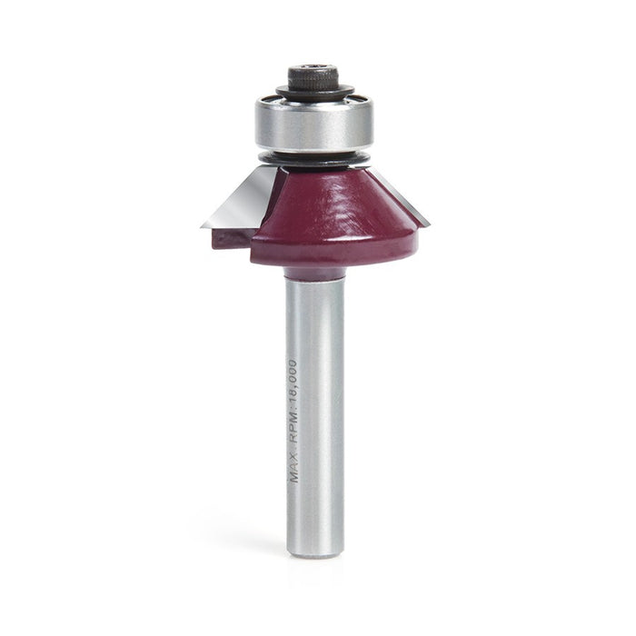 Amana Tool A.G.E.® MD224 Bevel Router Bit - 45°, 1/4″ Shank