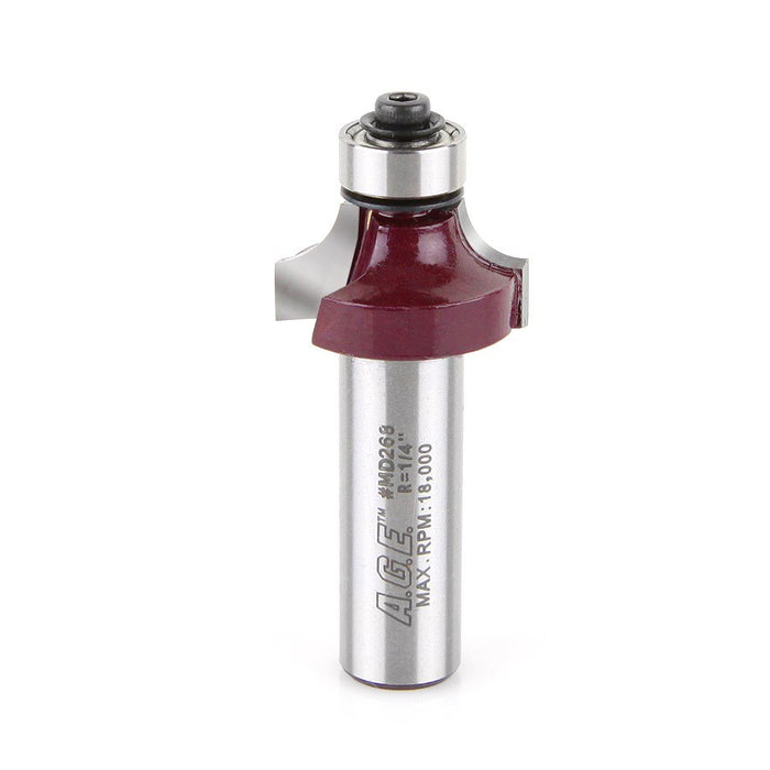 Amana Tool A.G.E.® MD268 Corner Round / Beading Router Bit - 1/4″ Radius