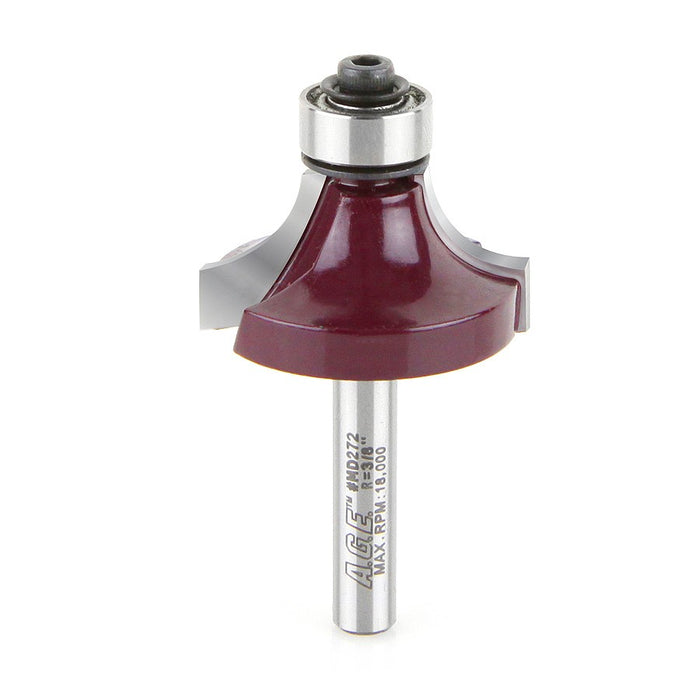 Amana Tool A.G.E.® MD272 Corner Round / Beading Router Bit - 3/8″ Radius