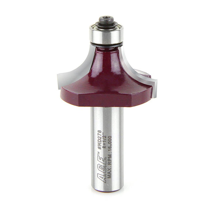 Amana Tool A.G.E.® MD278 Corner Round / Beading Router Bit - 1/2″ Radius