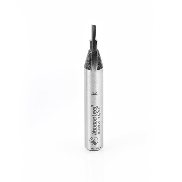 Amana Tool MM4010 Carbide Tipped Miniature Plunging 5/64 D x 7/32 CH x 1/4 Inch SHK Router Bit