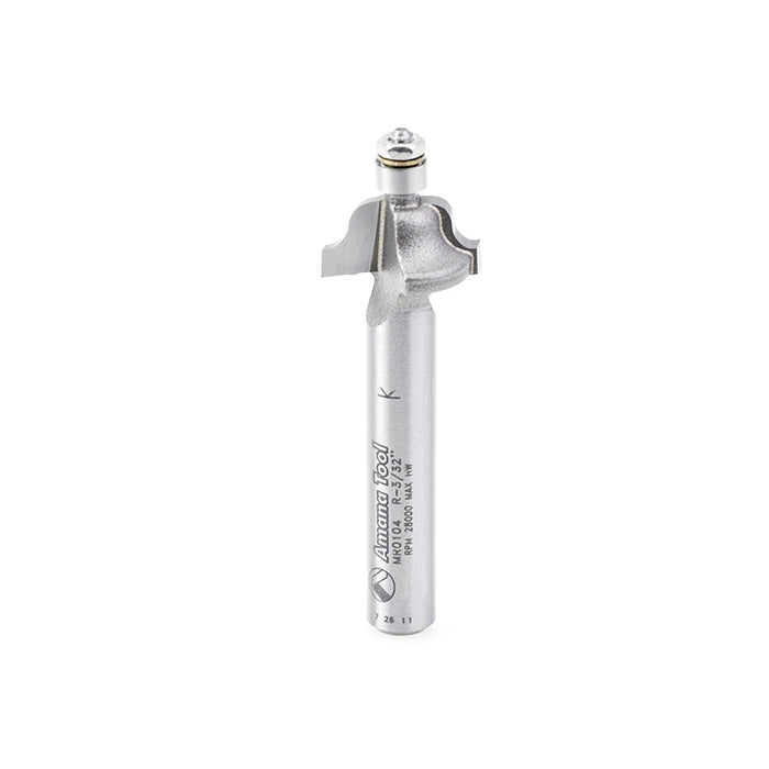 Amana Tool MR0104 Miniature 3/32 R Roman Ogee with 3/16 D Ball Bearing x 9/16 D x 5/16 CH x 1/4 Inch SHK Carbide Tipped 