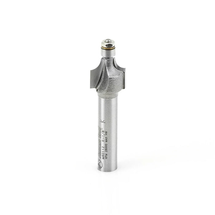 Amana Tool MR0112 Miniature 1/8 R Corner Rounding with 3/16 D Ball Bearing x 7/16 D x 3/8 CH x 1/4 Inch SHK Carbide Tipp