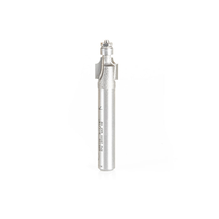 Amana Tool MRR108 Miniature 1/16 Radius Corner Rounding with 3/16 Dia Ball Bearing x 5/16 Dia x 5/16 Cut Height x 1/4 In