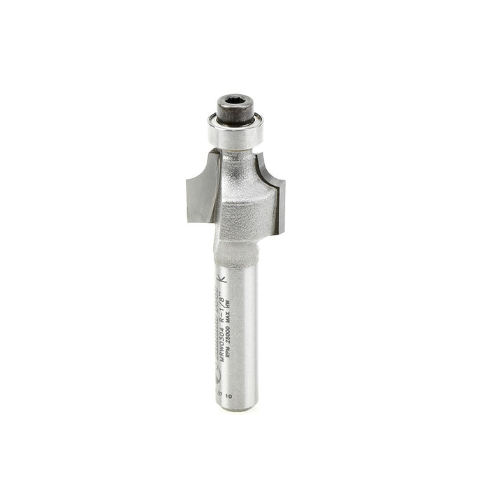 Amana Tool MRW0304 Miniature Corner Round 1/8 Radius x 9/16 Dia x 7/16 Cut Height x 1/4 Inch Shank Router Bit