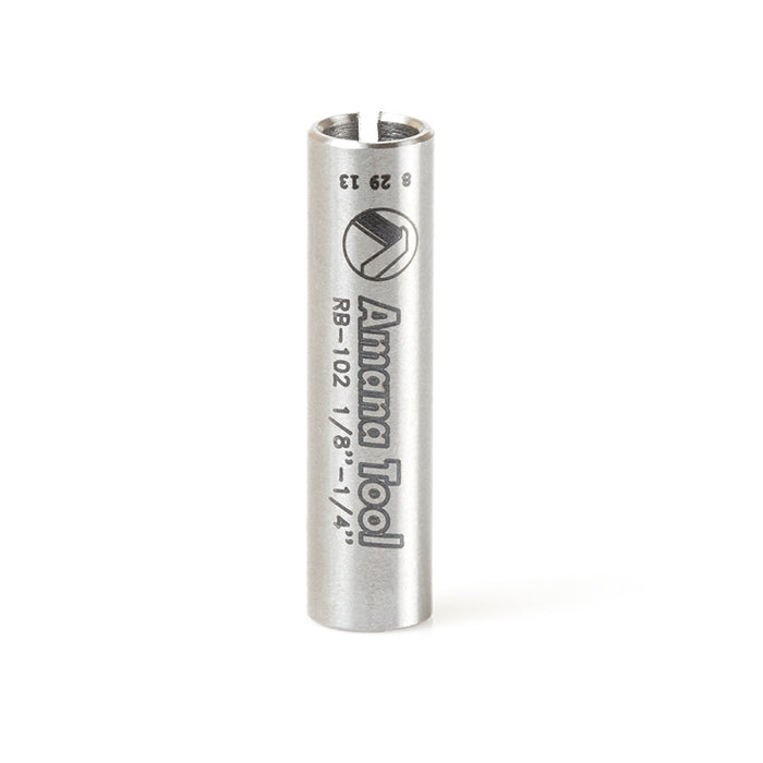 Amana Tool RB-103 High Precision Steel Router Collet Reducer 1/4 Overall D x 3/16 Inner D x 1 Inch Long