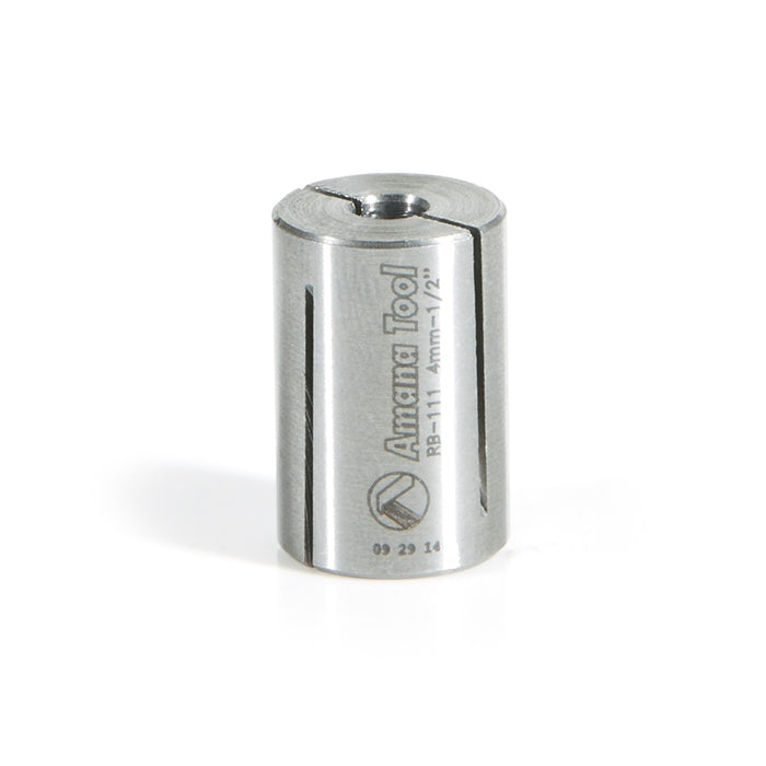 Amana Tool RB-111 High Precision Steel Router Collet Reducer 1/2 Overall D x 4mm Inner D x 3/4 Inch Long