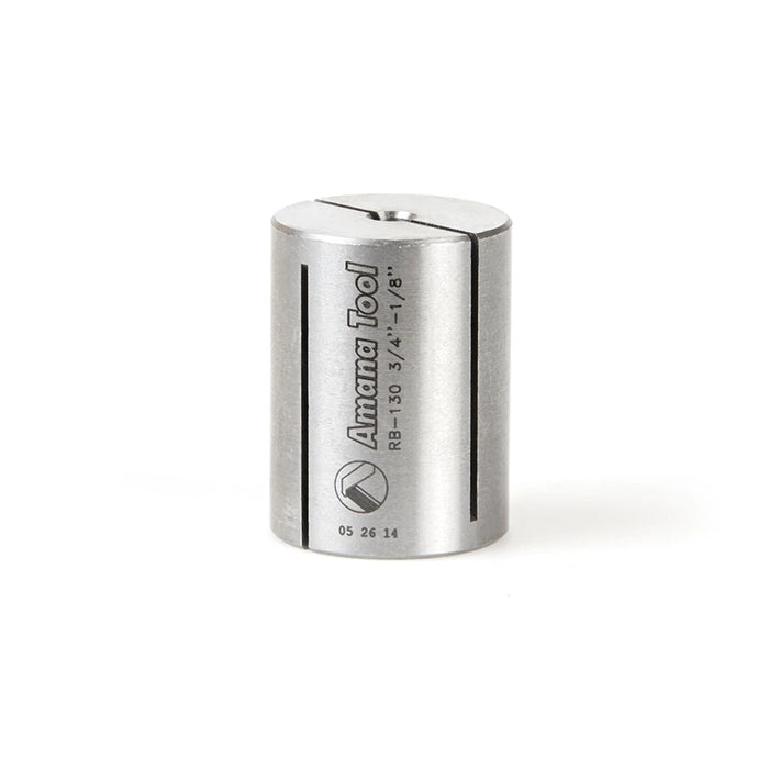 Amana Tool RB-130 High Precision Steel Router Collet Reducer 3/4 Overall D x 1/8 Inner D x 1 Inch Long