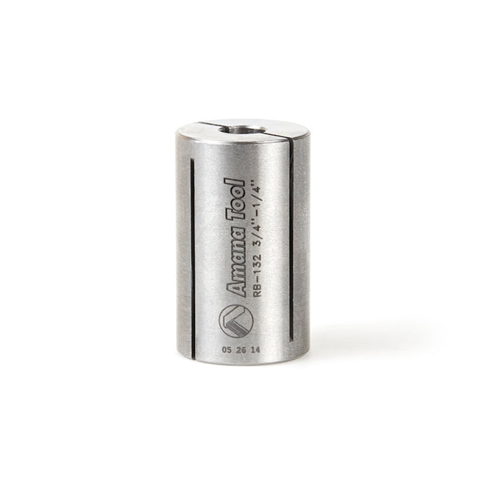 Amana Tool RB-132 High Precision Steel Router Collet Reducer 3/4 Overall D x 1/4 Inner D x 1-1/4 Inch Long