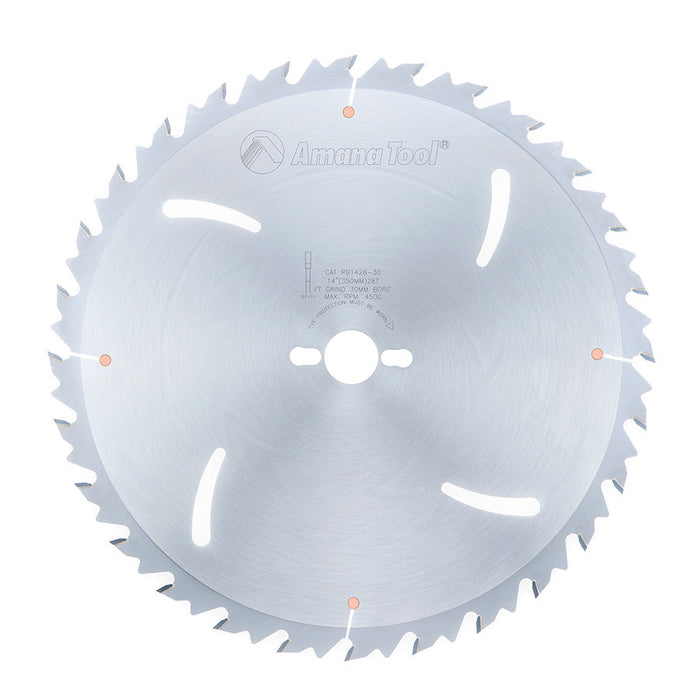 Amana Tool RB1428-30 Ripping Saw Blade - 14″ x 28T, 30mm Bore - official product photo