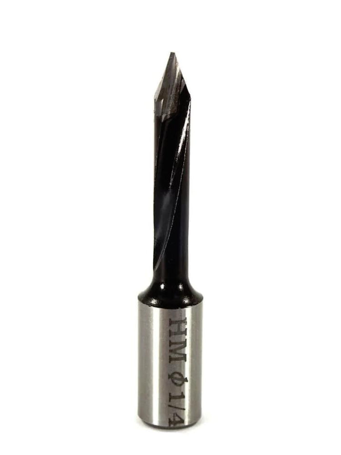 Whiteside DT25057 Right Hand V-Point Dowel Drill - 1/4" CD - official product photo
