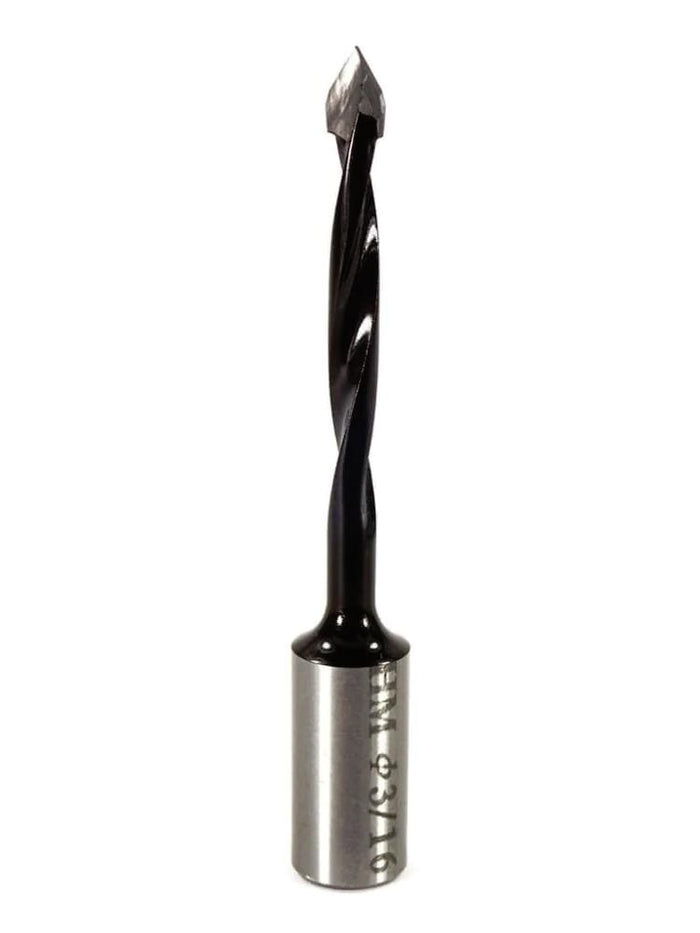 Whiteside DT18770 Right Hand V-Point Dowel Drill - 3/16" CD - official product photo