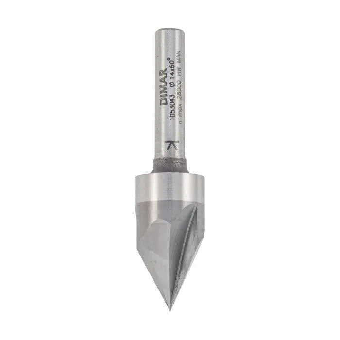 Dimar 105RR4-60 Solid Carbide Engraving Bit, 3 Flutes - CNC Router Store