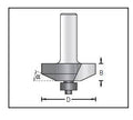 Dimar 123R8-41 Raised Panel Bit with Ball Bearing Guide, 2 Flutes, 25 degree angle