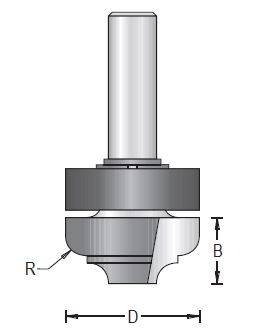 Dimar 131RFX-XX Series Panelling Groover with Upper Ball Bearing, Flat Bottom, 2 Flutes