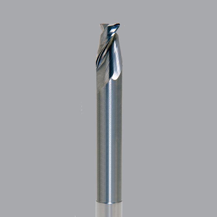 Onsrud Aluminum Finisher (AF) Series Solid Carbide CNC Router Bit end mill, 2 flute, 0.015 corner rad, medium length, necked