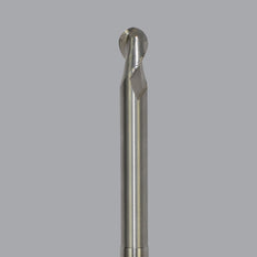 Onsrud Aluminum Finisher (AF) Series Solid Carbide CNC Router Bit end mill, 2 flute, ballnose, long length, necked