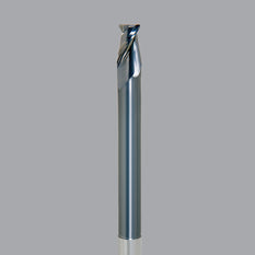 Onsrud Aluminum Finisher (AF) Series Solid Carbide CNC Router Bit end mill, 2 flute, 0.030 corner rad, long length, necked