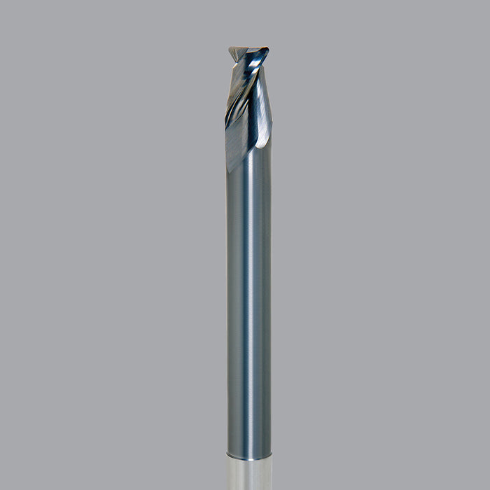 Onsrud Aluminum Finisher (AF) Series Solid Carbide CNC Router Bit end mill, 2 flute, 0.120 corner rad, long length, necked