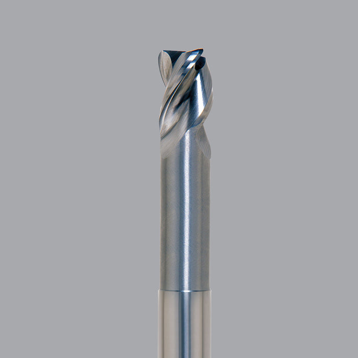Onsrud Aluminum Finisher (AF) Series Solid Carbide CNC Router Bit end mill, 3 flute, 0.120 corner rad, standard length, necked