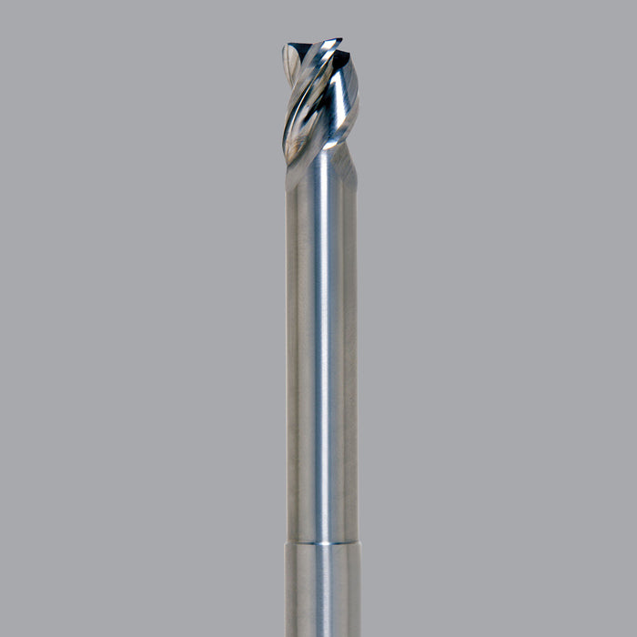 Onsrud Aluminum Finisher (AF) Series Solid Carbide CNC Router Bit end mill, 3 flute, 0.030 corner rad, medium length, necked