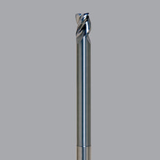 Onsrud Aluminum Finisher (AF) Series Solid Carbide CNC Router Bit end mill, 3 flute, 0.120 corner rad, long length, necked