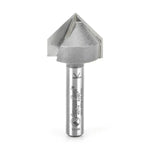 Amana 45714 Carbide Tipped V-Groove 90 Deg x 3/4 Dia x 3/8 x 1/4 Inch Shank - CNC Router Store