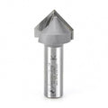 Amana 45724 Carbide Tipped V-Groove 90 Deg x 1 Inch Dia x 1/2 x 1/2 Shank