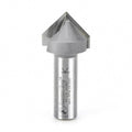 Amana 45724 Carbide Tipped V-Groove 90 Deg x 1 Inch Dia x 1/2 x 1/2 Shank