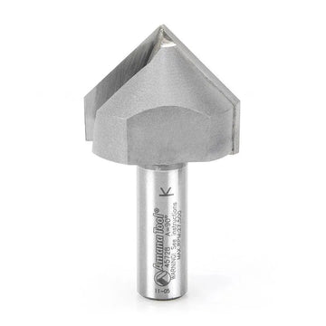Amana 45728 Carbide Tipped V-Groove 90 Deg x 1-1/2 Dia x 1-1/4 Inch x 1/2 Shank